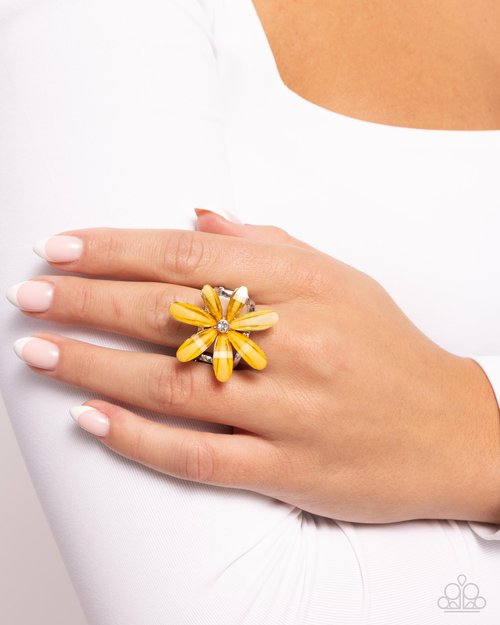 Floral Feasibility - Yellow - Paparazzi Ring Image