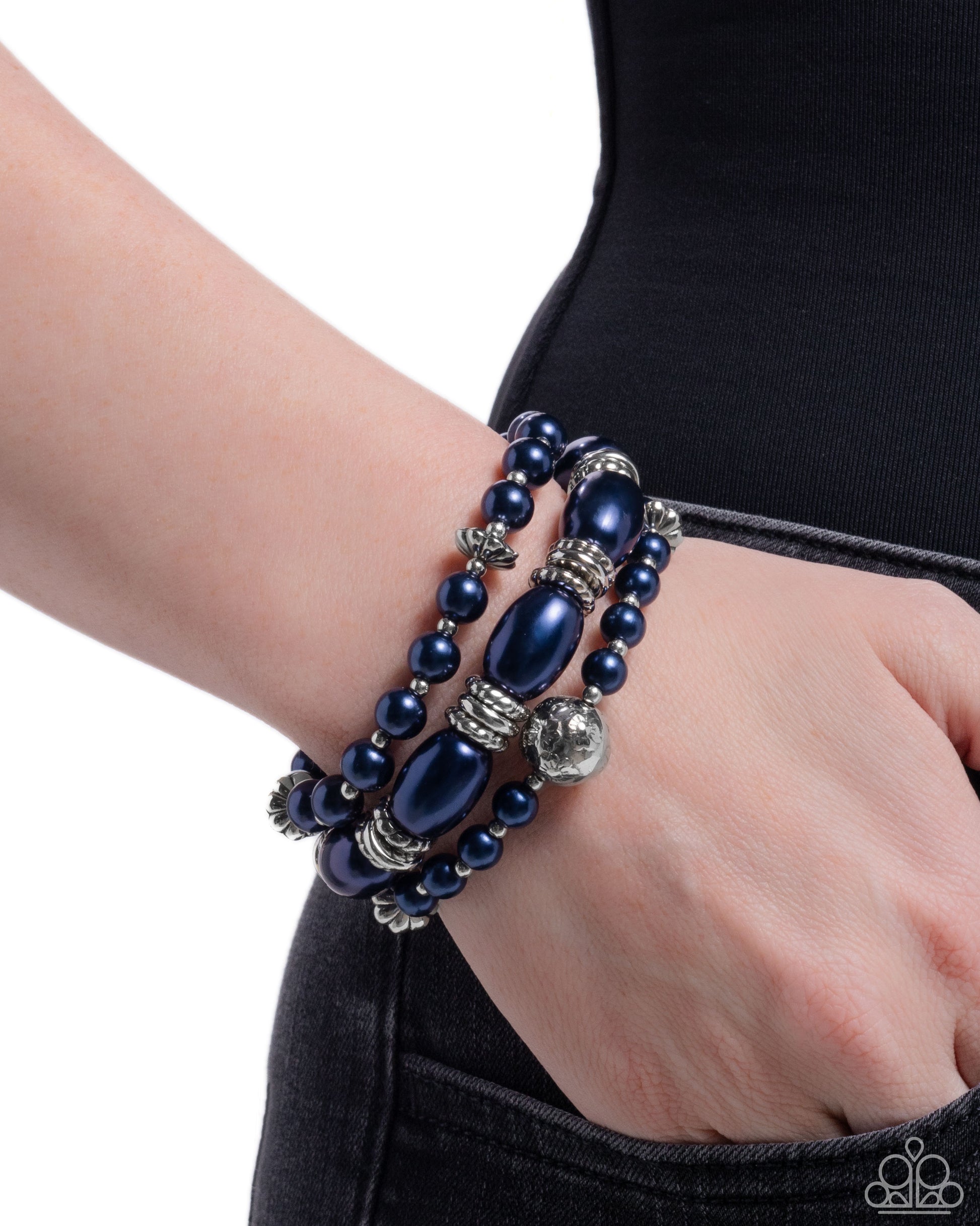 Smooth Stacks - Blue - Paparazzi Bracelet Image