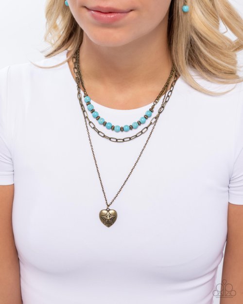 Home Stretch - Brass - Paparazzi Necklace Image