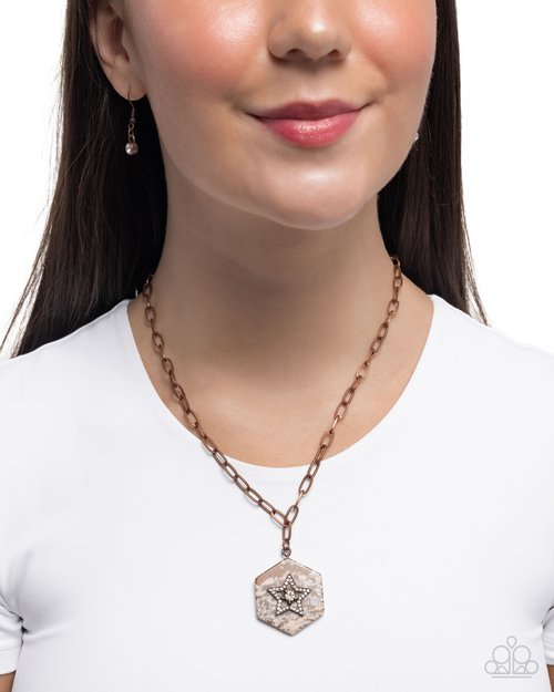 Stellar Sediment - Copper - Paparazzi Necklace Image