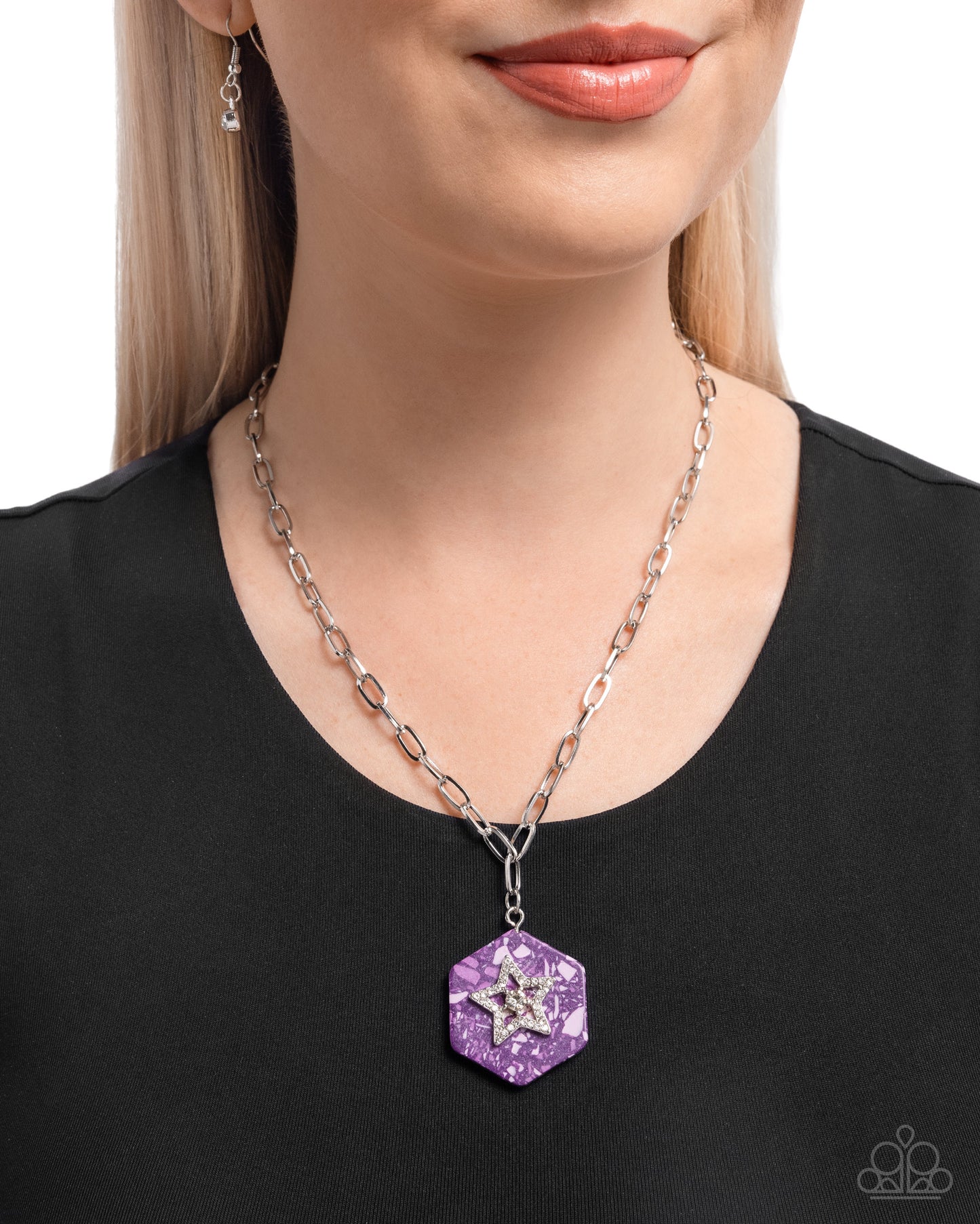 Stellar Sediment - Purple - Paparazzi Necklace Image