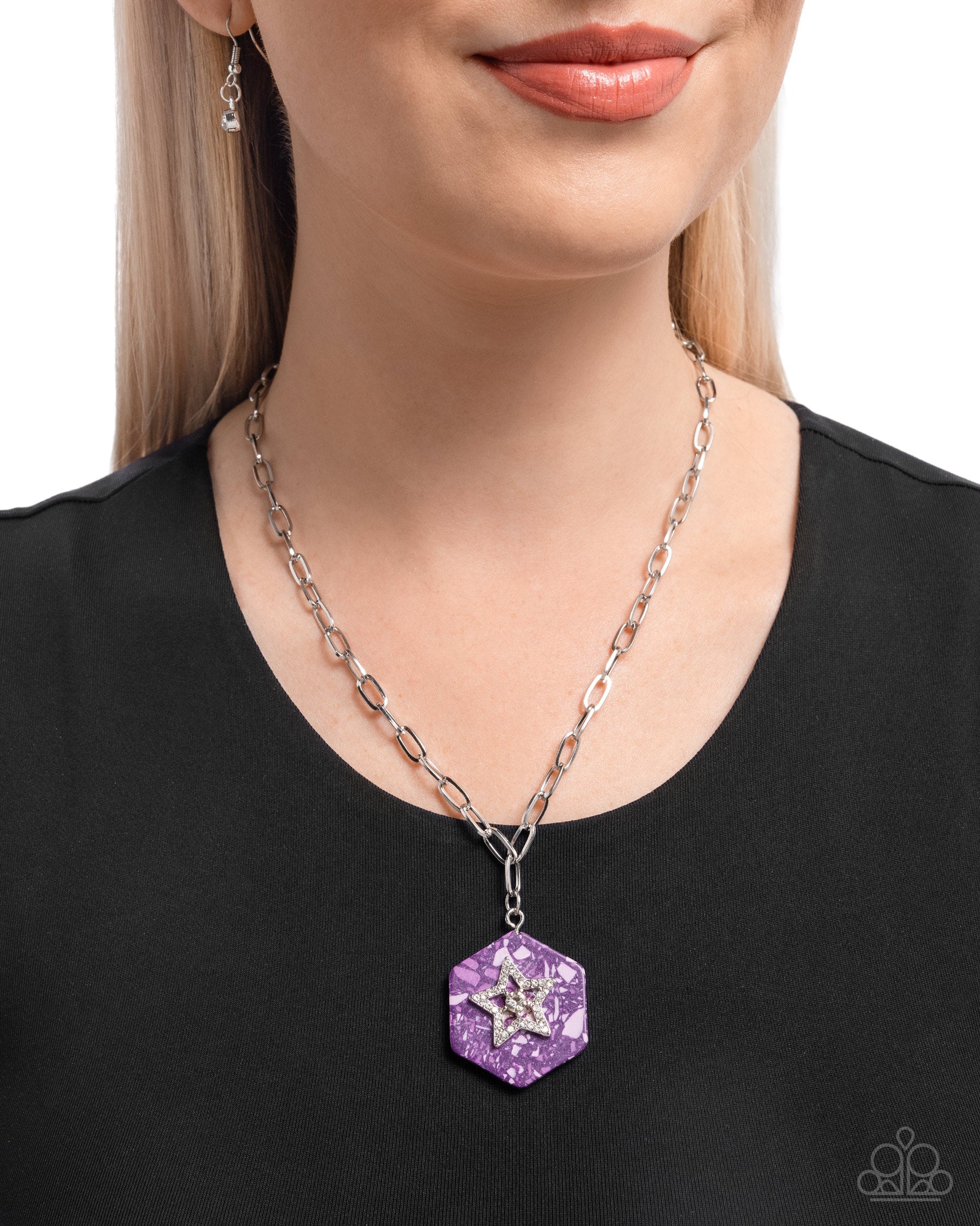 Stellar Sediment - Purple - Paparazzi Necklace Image