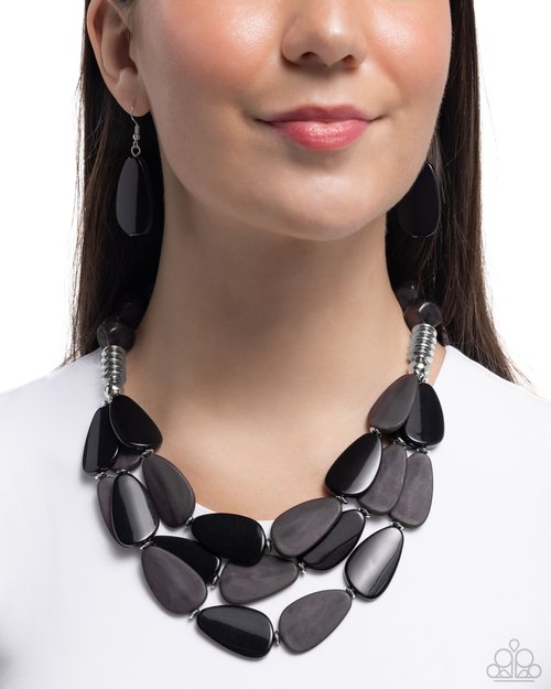 Smooth Spoken - Black - Paparazzi Necklace Image