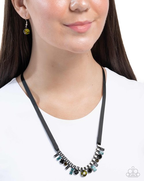 Ribbon Reveal - Green - Paparazzi Necklace Image