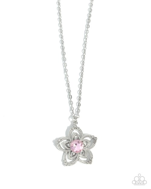 Floral Flow - Pink - Paparazzi Necklace Image