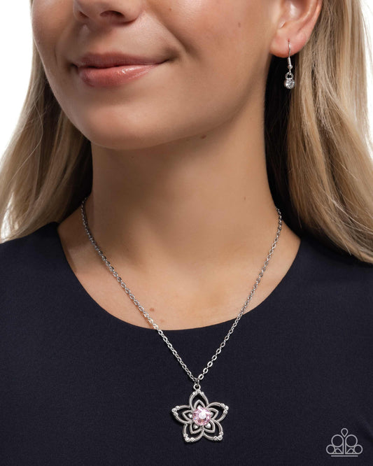 Floral Flow - Pink - Paparazzi Necklace Image