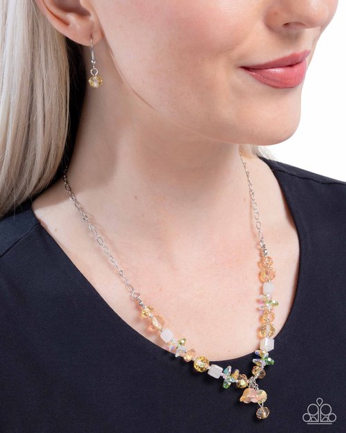 Tasteful Tulip - Yellow - Paparazzi Necklace Image