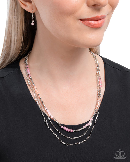 Daydreaming Decadence - Pink - Paparazzi Necklace Image