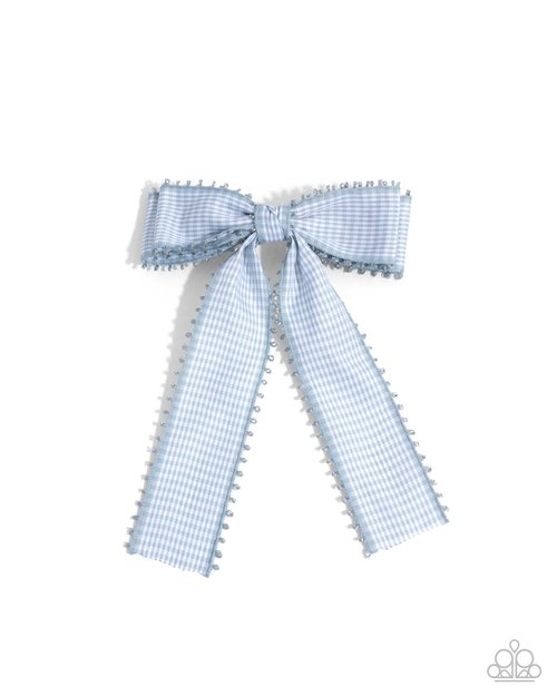 Checkered Chic - Blue - Paparazzi Hair Accessories Image