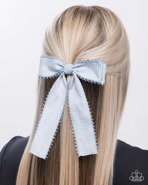 Checkered Chic - Blue - Paparazzi Hair Accessories Image