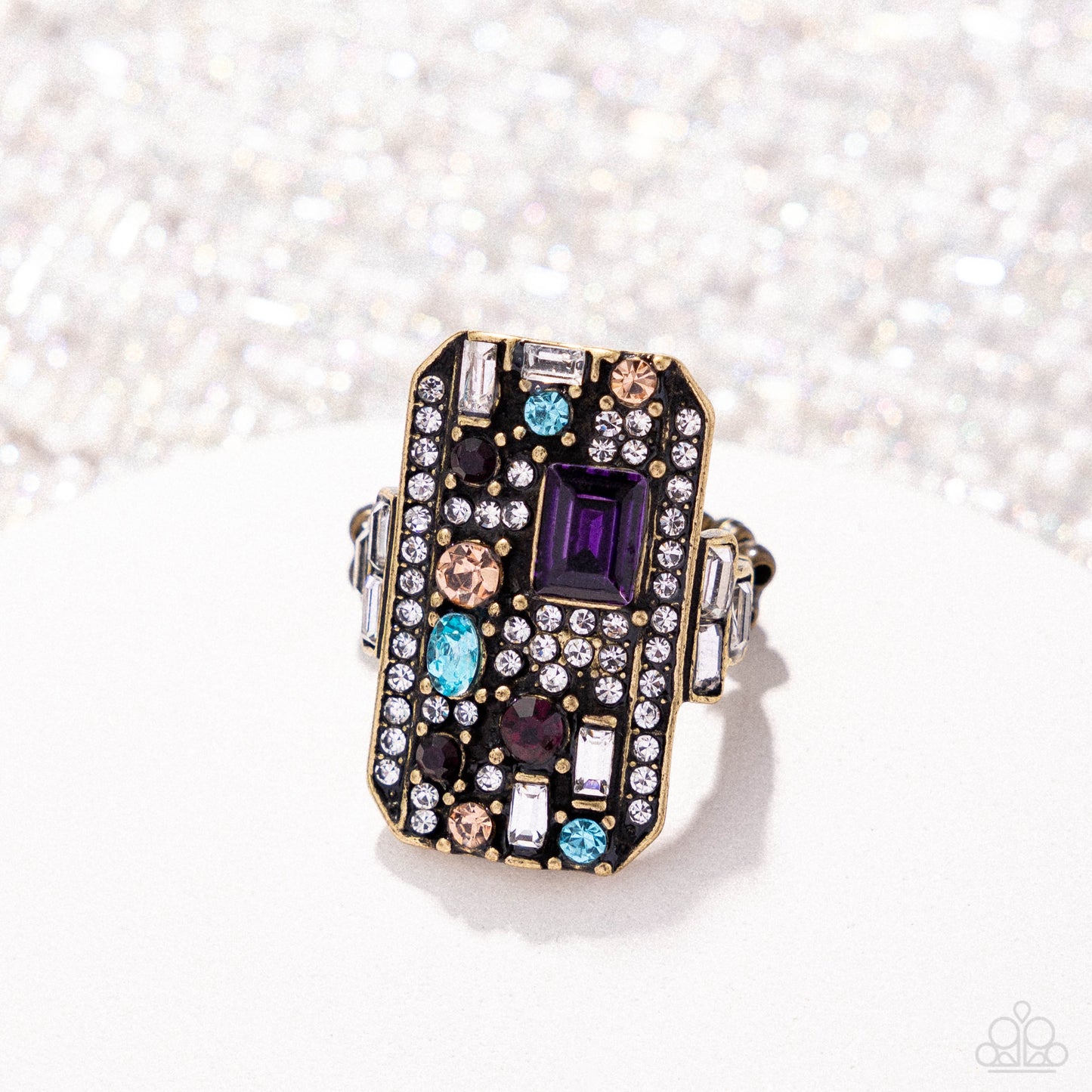 Princess Pattern - Brass - Paparazzi Ring Image