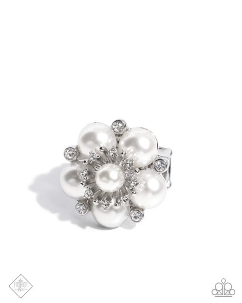 Friendly Flair - White - Paparazzi Ring Image