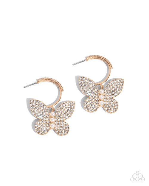 Butterfly Boundary - Paparazzi Earring Image