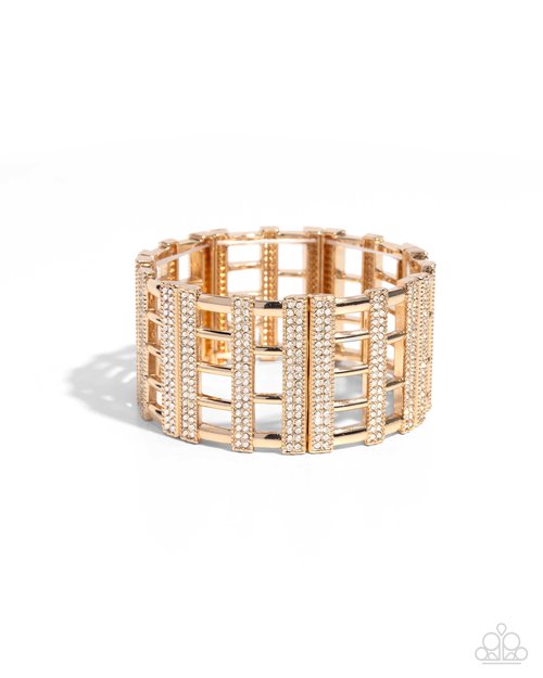 Vertical Vanity - Gold - Paparazzi Bracelet Image
