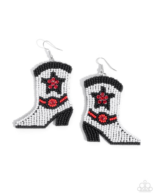 Beaded Boot - Paparazzi Earring Image