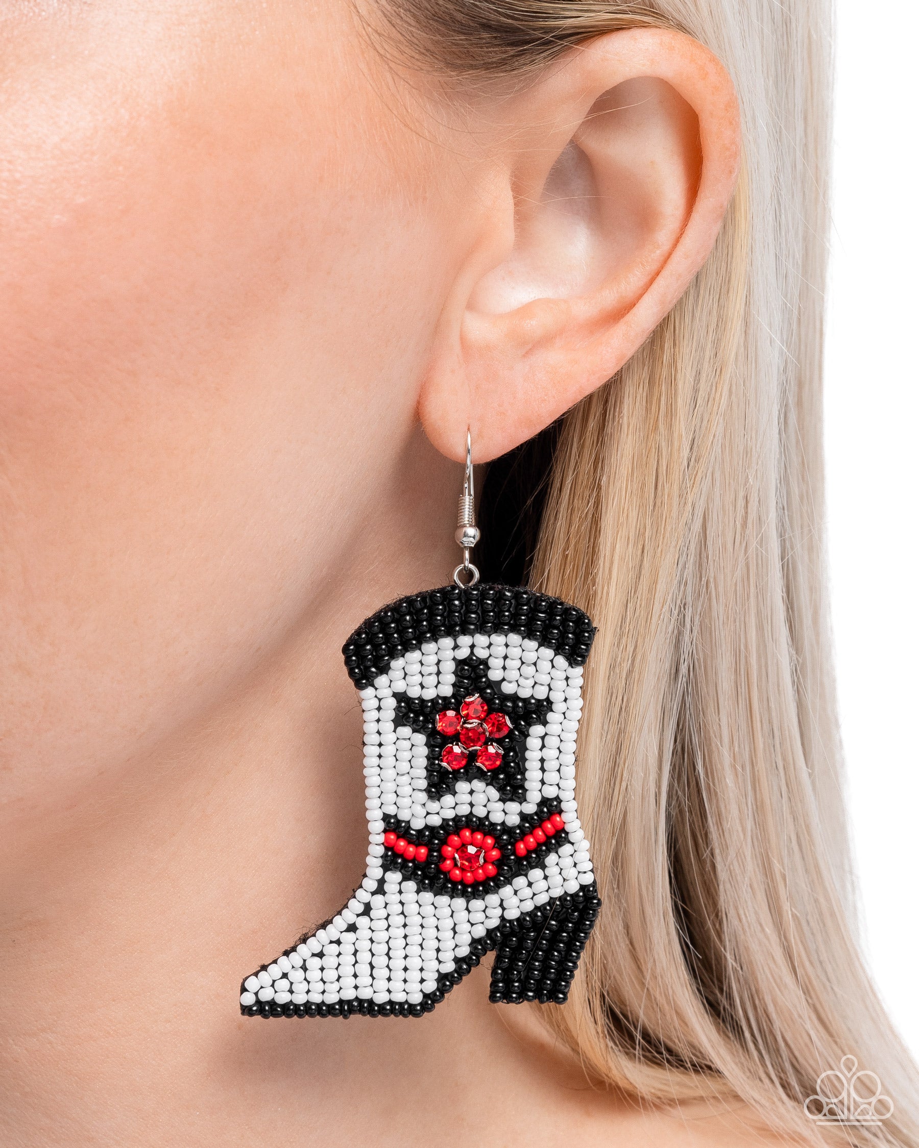 Beaded Boot - Paparazzi Earring Image