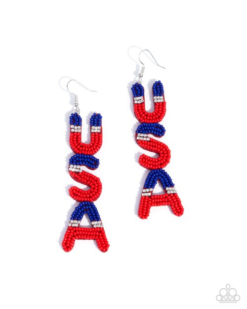 Pampered Patriot - Paparazzi Earring Image