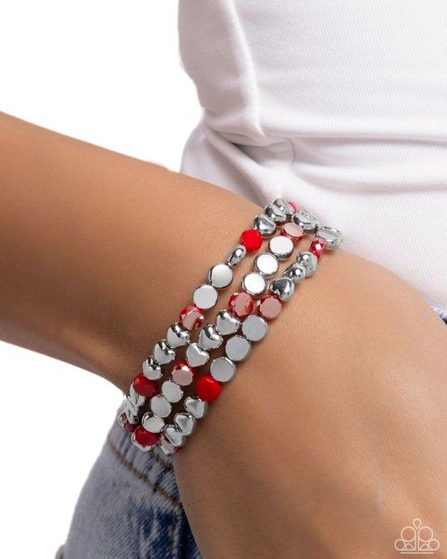 Instant Shimmer - Red - Paparazzi Bracelet Image