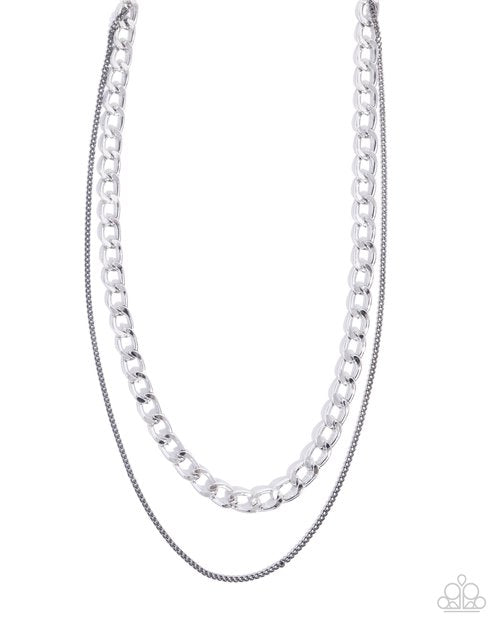 CHAIN-ge of Heart - Silver - Paparazzi Necklace Image