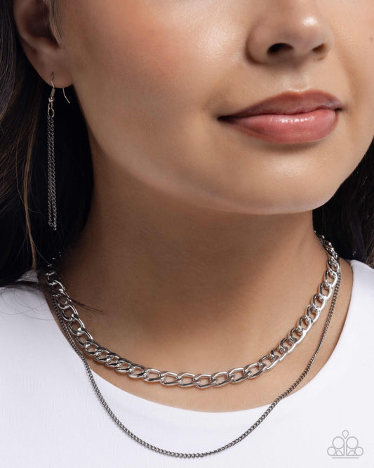 CHAIN-ge of Heart - Silver - Paparazzi Necklace Image