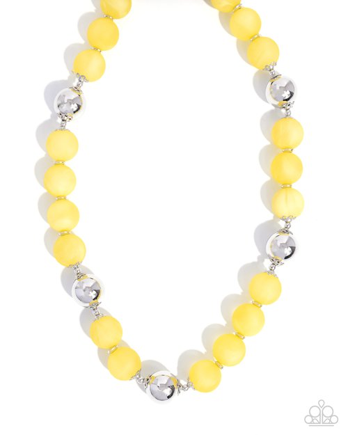 Brilliant Ballroom - Yellow - Paparazzi Necklace Image