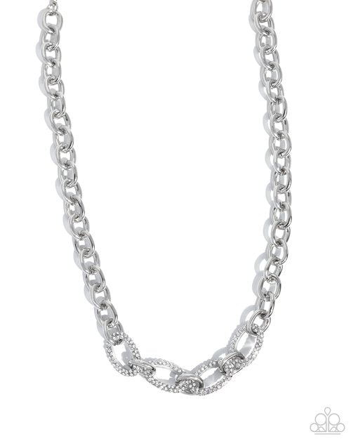 Boogie Bling - White - Paparazzi Necklace Image