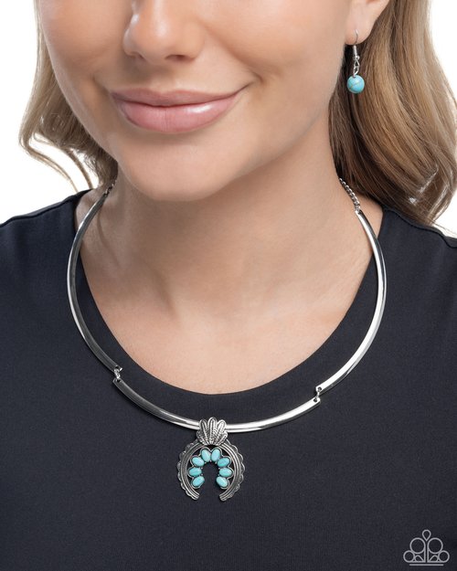 Smoldering Stones - Blue - Paparazzi Necklace Image