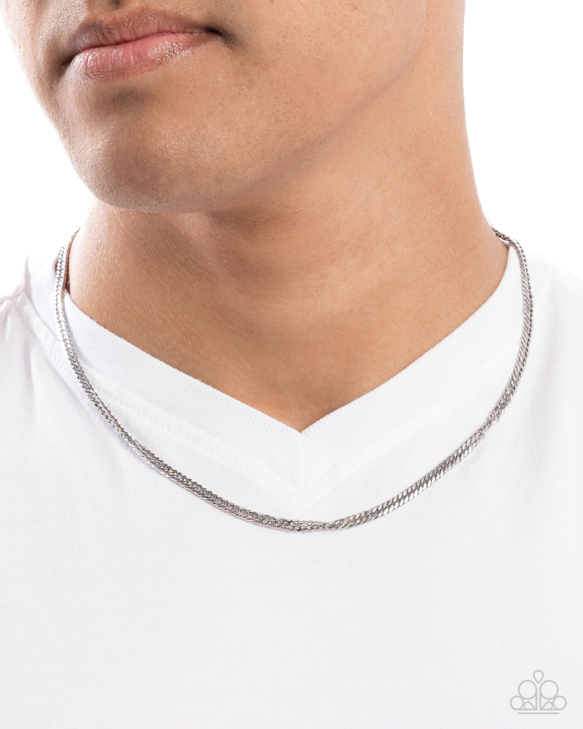Curb Chairman - Silver - Paparazzi Necklace Image