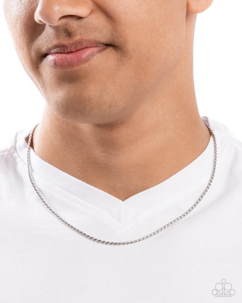 Stainless Solo - Silver - Paparazzi Necklace Image