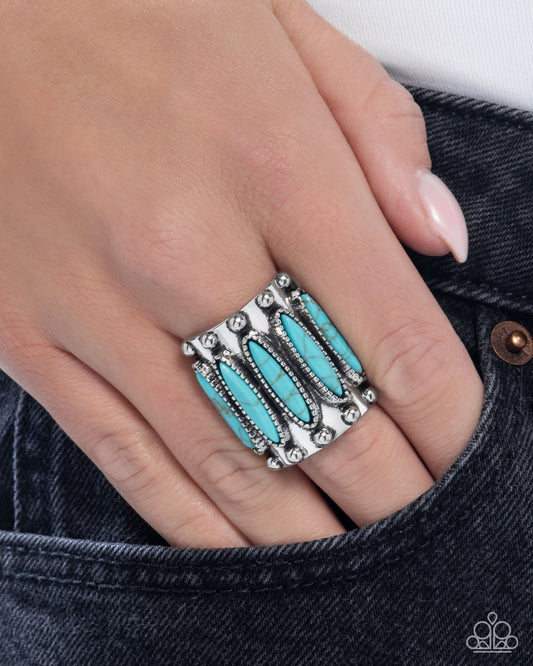 Southern Symmetry - Blue - Paparazzi Ring Image