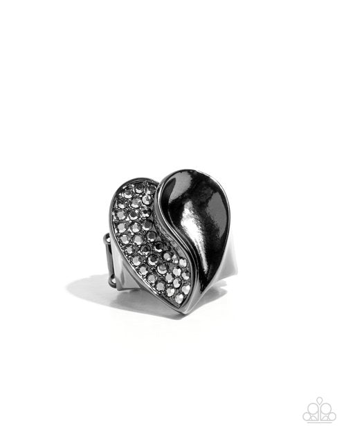 Half of Me - Black - Paparazzi Ring Image