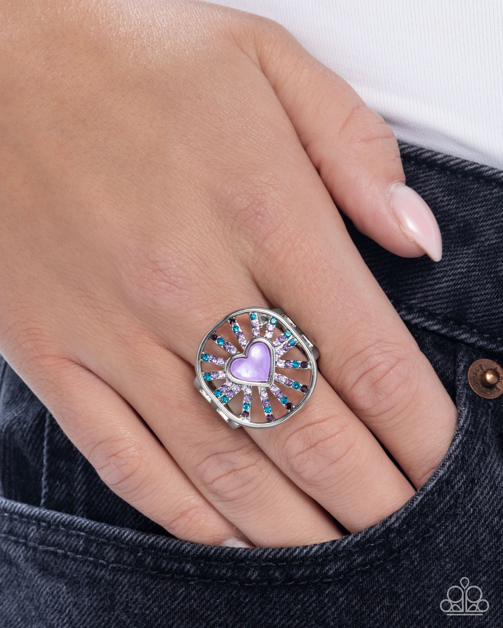 Heartburst Haute - Purple - Paparazzi Ring Image