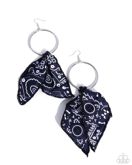 Bandana Belleza - Blue - Paparazzi Earring Image