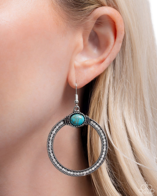 Radical Rusticity - Blue - Paparazzi Earring Image