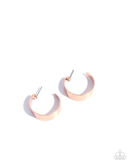 Sleek Secret - Copper - Paparazzi Earring Image