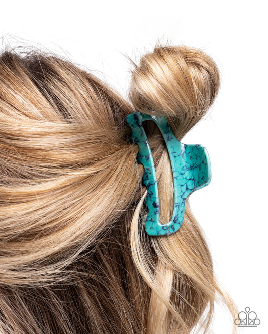 Marbled Model - Blue - Paparazzi Hair Accessories Image