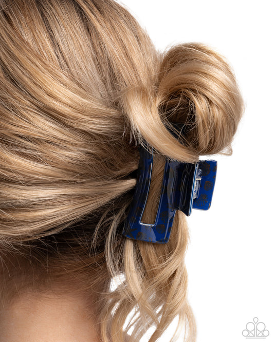 Coastal Clip - Blue - Paparazzi Hair Accessories Image