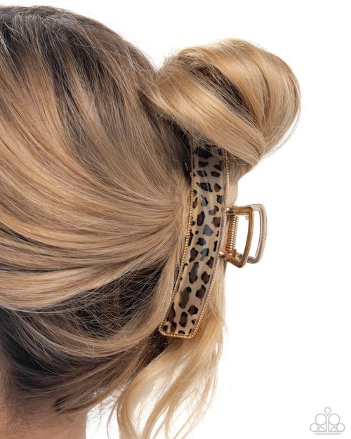 Cheetah Clip - Brown - Paparazzi Hair Accessories Image