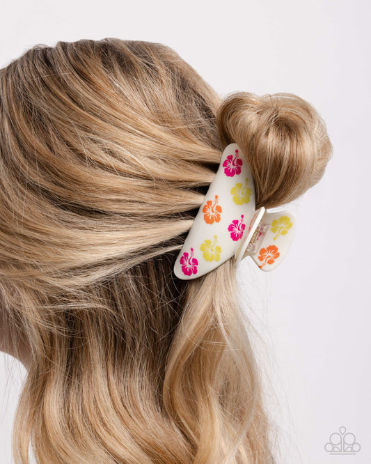 Hawaiian Harmony - White - Paparazzi Hair Accessories Image