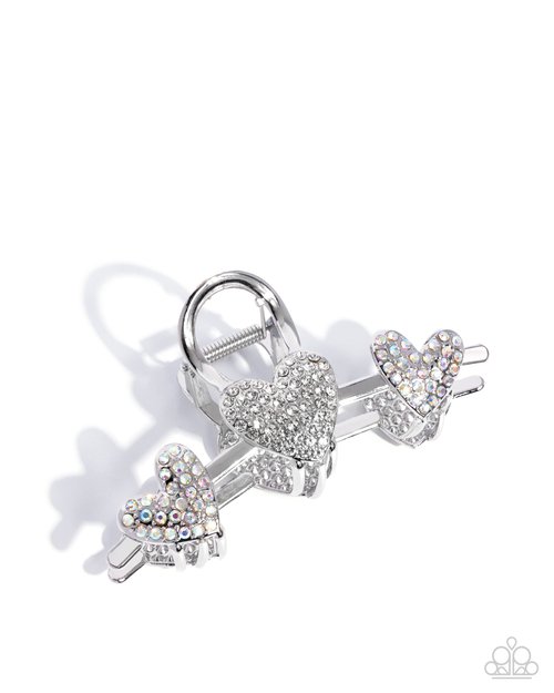 Romantic Rampage - White - Paparazzi Hair Accessories Image