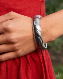 Flashy Fringe - Silver - Paparazzi Bracelet Image