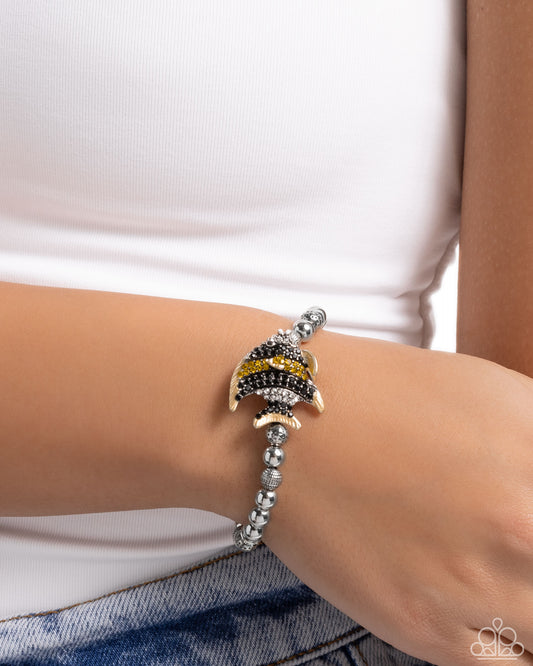 Admirable Angelfish - Yellow - Paparazzi Bracelet Image
