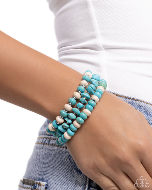 Rustic Residence - Blue - Paparazzi Bracelet Image