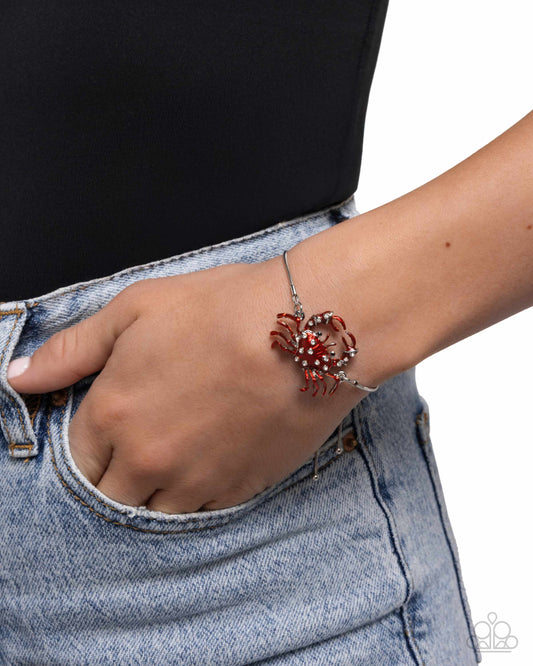 CRAB Walk - Red - Paparazzi Bracelet Image