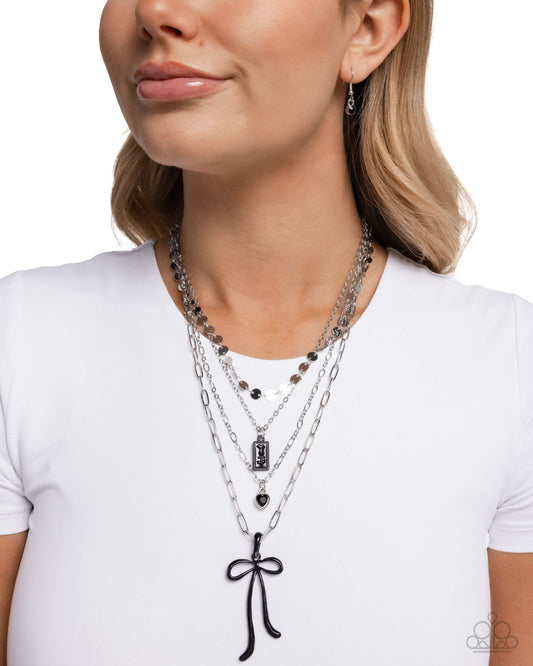 Coquette Cascade - Black - Paparazzi Necklace Image