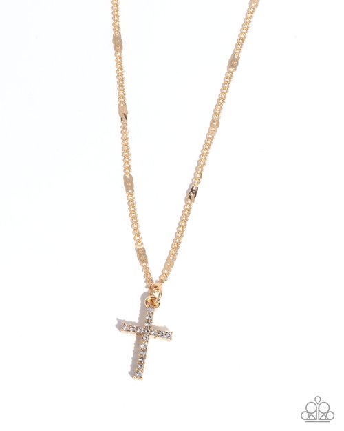 Endless Faith - Gold - Paparazzi Necklace Image