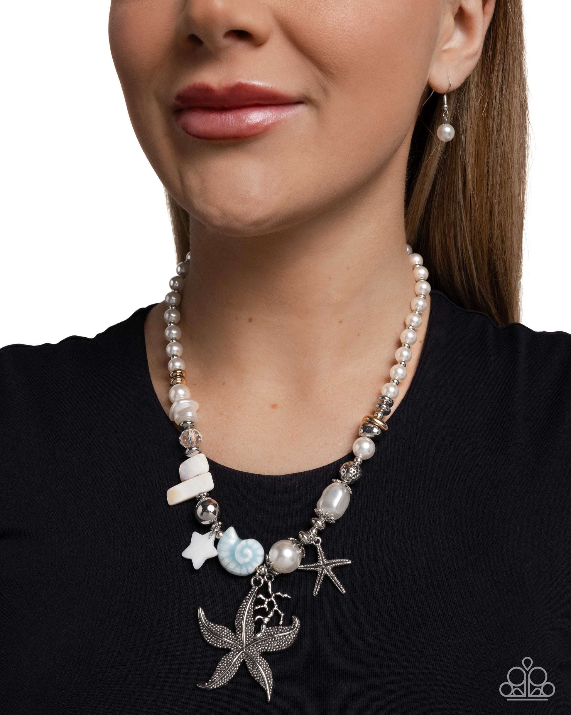 Coastal Cameo - Blue - Paparazzi Necklace Image
