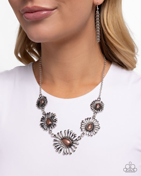 Floral Fin - Silver - Paparazzi Necklace Image