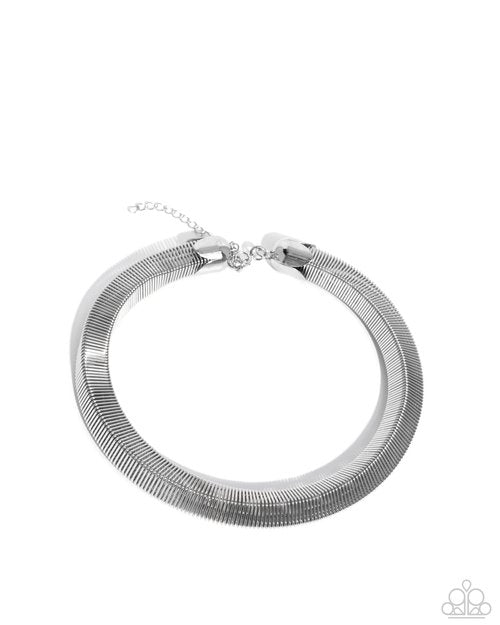 Sleek Suite - Silver - Paparazzi Necklace Image