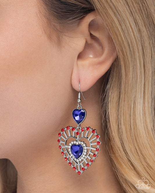 Patriotic Pattern - Paparazzi Earring Image